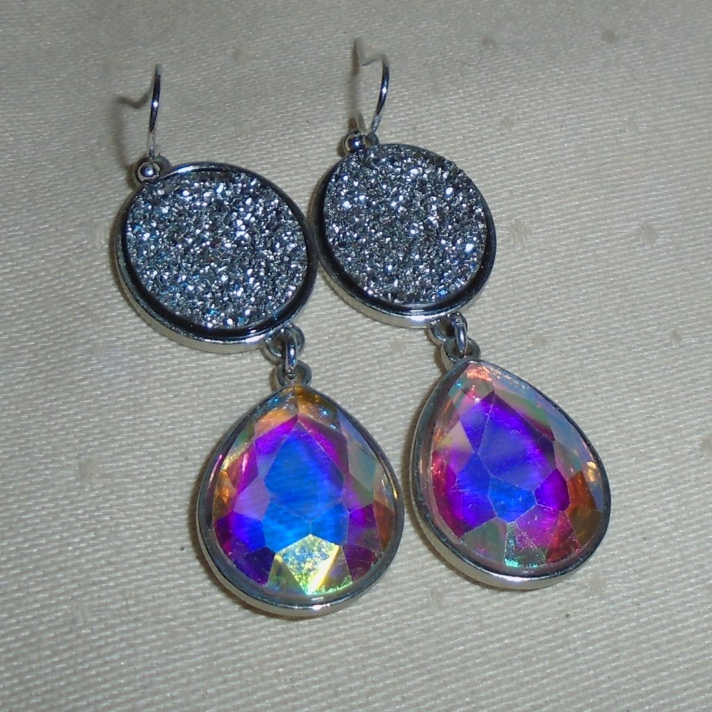 Rainbow Reflection Dangle Earrings